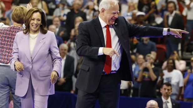 US Vice President Kamala Harris and Governor Tim Walz Campaign in Las Vegas, Nevada