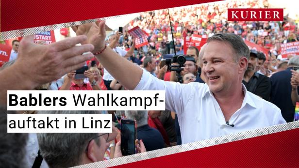 Kämpferischer Babler beim SPÖ-Wahlkampfstart in Linz