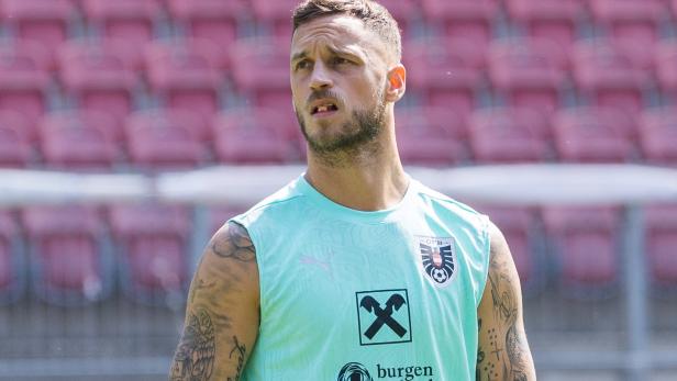 Marko Arnautovic beim Training des ÖFB-Nationalteams.