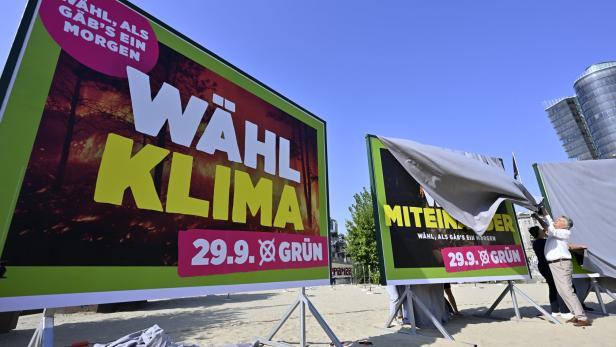 NR-Wahl - Grüne plakatieren Klima und Miteinander