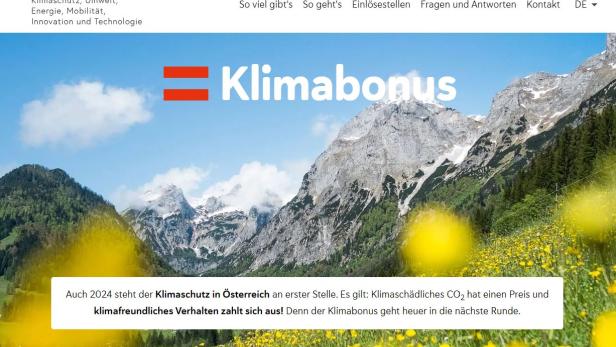 Website zum Klimabonus