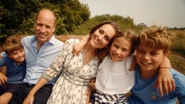 Prinz William mit Ehefrau Kate und den Kindern George, Charlotte und Louis