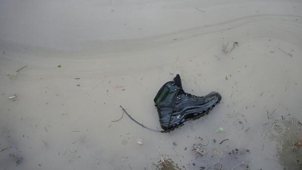 Schuh in Schlamm