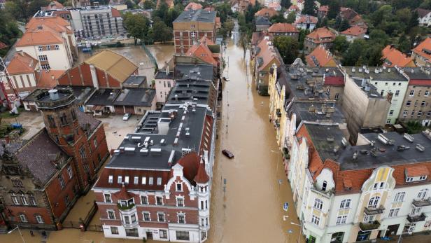 Die polnische Stadt Nysa wurde schwer von dem Hochwasser getroffen