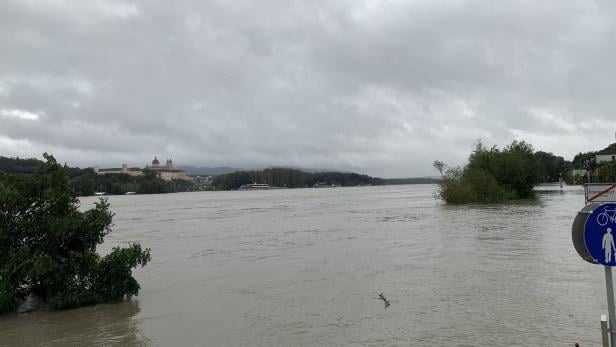 Donau führt Hochwasser 