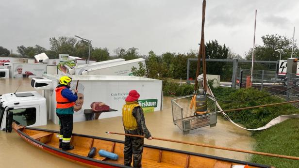 Die Firma Astrokalb in Sitzenberg-Reidling stand unter Wasser