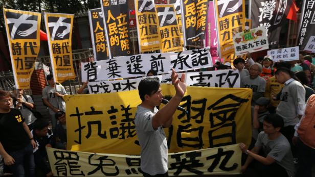 Proteste in Taiwan gegen das geplante Treffen.