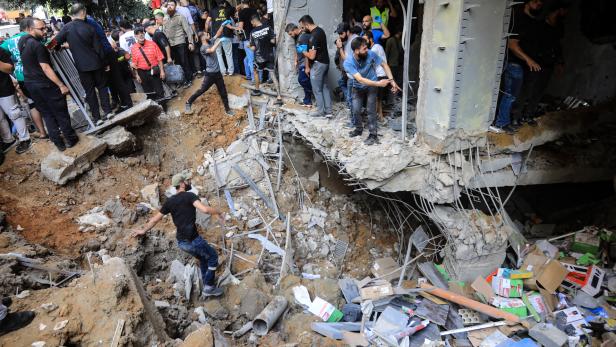 Die Zerstörung nach dem israelischem Luftschlag im Süden von Beirut