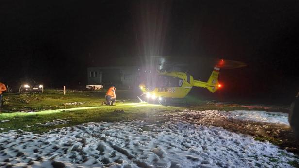 In Annaberg wurden Klettersteiggeher mit dem Hubschrauber geborgen