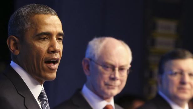 US-Präsident Barack Obama, Ratspräsident Herman Van Rompuy und Kommissionschef Jose Manuel Barroso