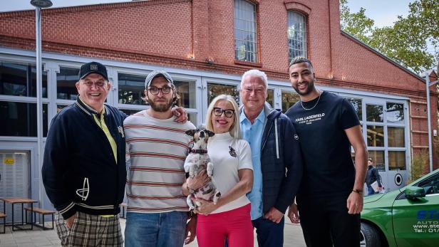 Global-Family-Gründer Karl Polaska-Auer, Gleisgarten-CEO Anton Borkmann, Charity-Lady Krystyna Polaska-Auer, Toni Polster, Restaurant-Betreiber Karim El-Kalfy