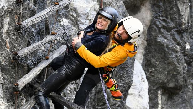 Heidi Klum in Bergnot