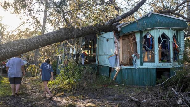 Aftermath of Hurricane Helene in Steinhatchee, Florida