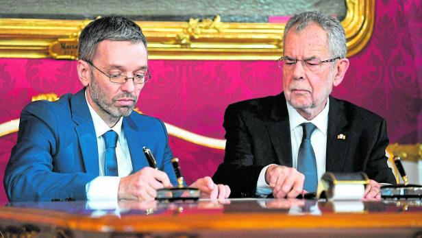 ANGELOBUNG DER ÖVP-FPÖ-BUNDESREGIERUNG: KICKL / VAN DER BELLEN