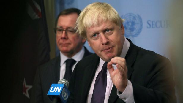 Boris Johnson nach der Sitzung des UN-Sicherheitsrats am 22. September 2016