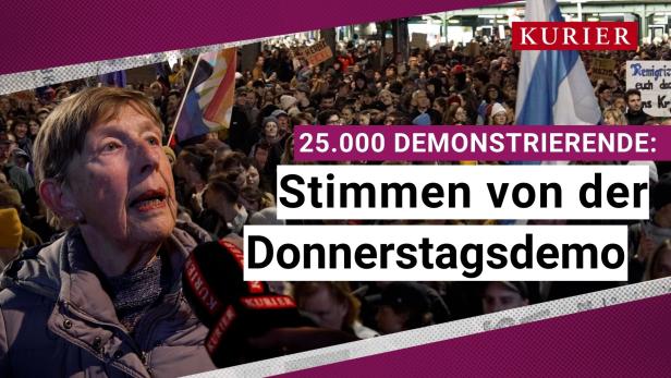 25.000 bei Donnerstagsdemo: "Ich war 1999 schon hier zum Demonstrieren"