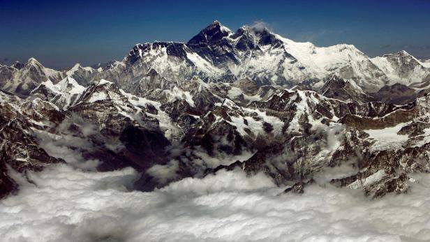 FILE PHOTO: An aerial view of the Mount Everest