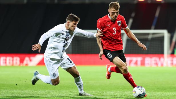 Böckle (r.) spielte mit der U21 gegen Slowenien 1:1