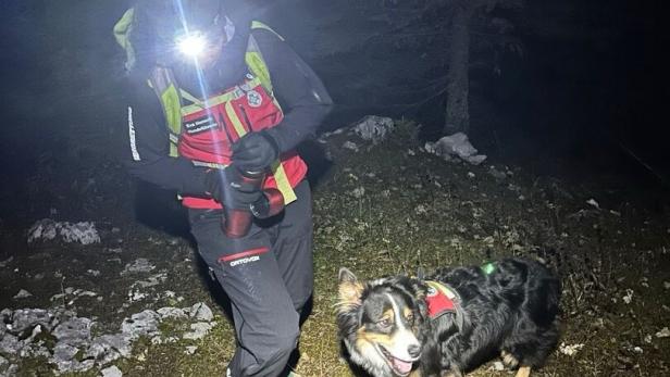 Auch Suchhunde kamen auf der Rax zum Einsatz