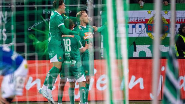 Noah Bischof jubelte über sein erstes Tor für Rapid