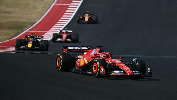 Charles Leclerc mit dem Ferrari beim Grand Prix in Austin/Texas