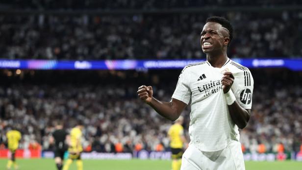 Vinicius Junior von Real Madrid erzielte gegen Dortmund drei Tore.