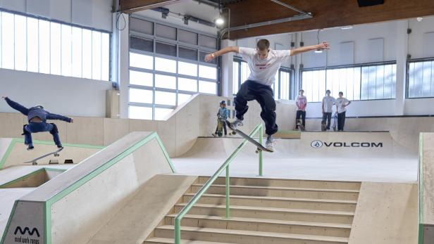 Neue überdachte Skatehalle in Wien-Floridsdorf eröffnet