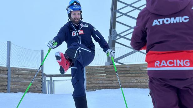 Marco Schwarz trainierte am Samstag auf dem Tiefenbachgletscher