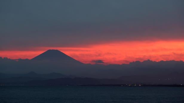 FILE PHOTO: Mount Fuji is seen from Enoshima island, in Fujisawa, south of Tokyo