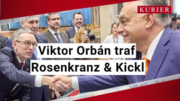 Treffen zwischen Kickl, Rosenkranz und Orbán: Proteste vor Parlament