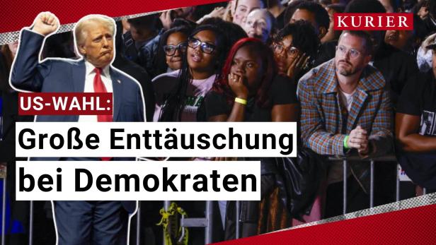 Trump und Anhänger von Harris