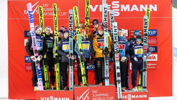 Podestplatz zum Weltcup-Auftakt für die ÖSV-Skispringer