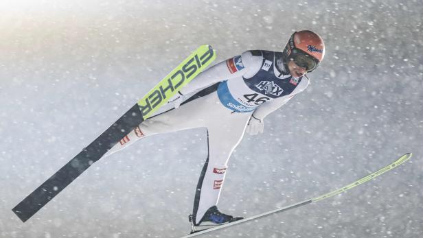 Jan Hörl im Schneegestöber von Lillehammer