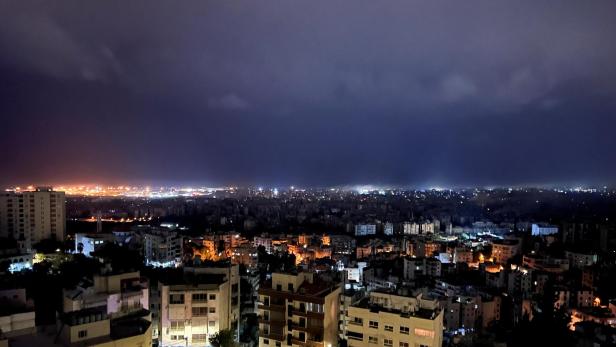 A view shows Beirut's southern suburbs, as seen from Baabda