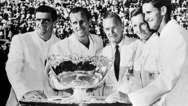 Großes australisches Team:  Bob Mark, Neale Fraser, Harry Hopman, Rod Laver and Roy Emerson