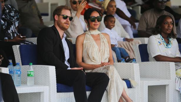 Britain's Prince Harry and Meghan visit Nigeria