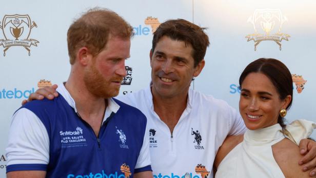 Britain's Prince Harry participates in the Royal Salute Polo Challenge, in Wellington