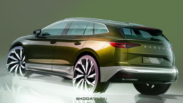 Erste Skizzen: So wird der Škoda Enyaq im Modern Solid Design