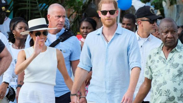 Britain's Prince Harry and Meghan visit Colombia