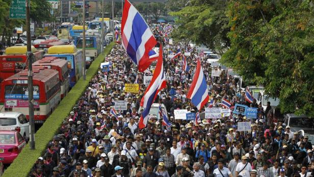 Anti-Regierungs-Demonstrationen in Bangkok.