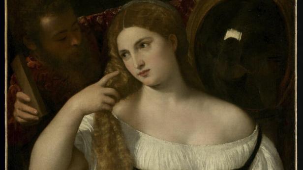 Junge Frau bei der Toilette von Tizian (1514-1515).