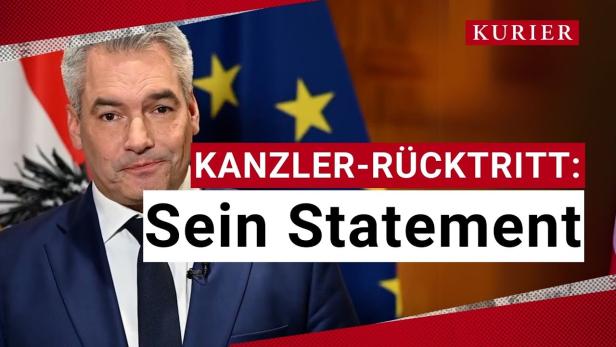 Kanzler Nehammer-Rücktritt: Sein Statement