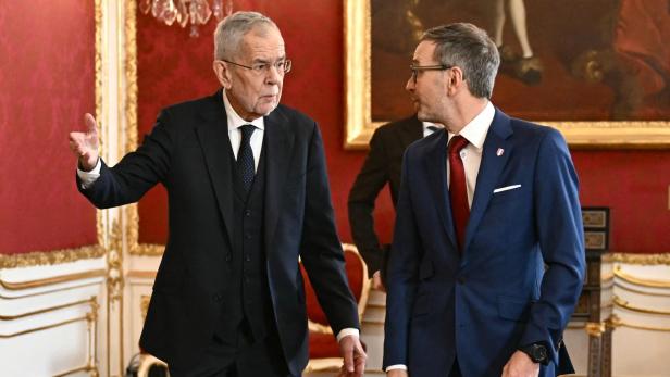 Bundespräsident Alexander Van der Bellen und FPÖ-Chef Herbert Kickl.