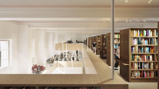 46-212238436 Von historisch zu hochmodern: Die neue Hauptbibliothek der Uni Wien