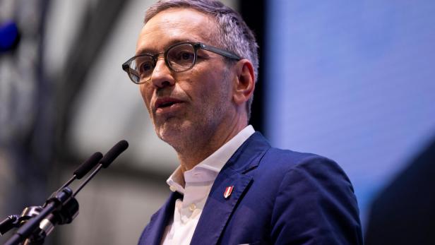 Far-right Freedom Party (FPO) leader Herbert Kickl delivers a speech at the annual new year's meeting of his party