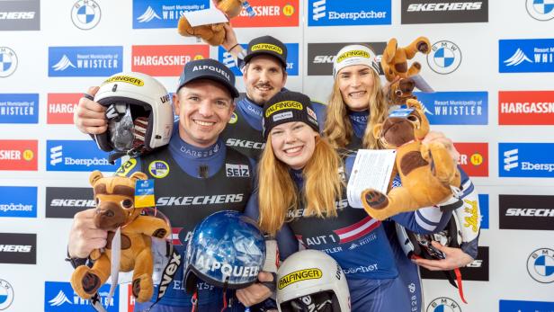 Österreichs Rodler holen WM-Gold im Mixed-Doppelsitzer