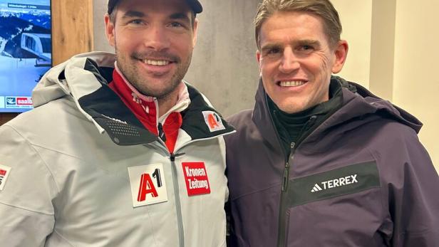 46-212965379 Gratulant: Bayerns Sportchef Freund mit Abfahrts-Ass Kriechmayr