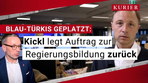 Blau-Türkis ist geplatzt: Kickl legt Regierungsbildungsauftrag zurück