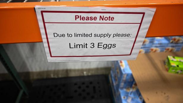 US-HEALTH-VIRUS-BIRD-FLU-EGGS Trump und die Eierkrise: Lebensmittelmangel und hohe Preise in den USA