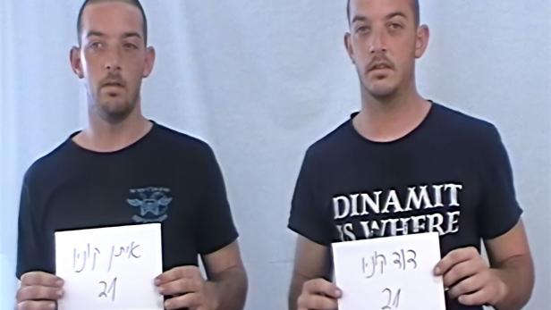 Die Zwillingsbrüder Eitan und David Cunio beim Casting von "Youth“ in einer Szene von „A Letter to David“